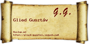 Glied Gusztáv névjegykártya