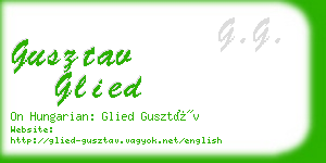 gusztav glied business card